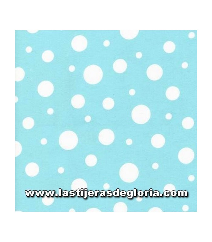 Franela Tela franela topos aqua "Cozy Cotton" de Robert Kaufman