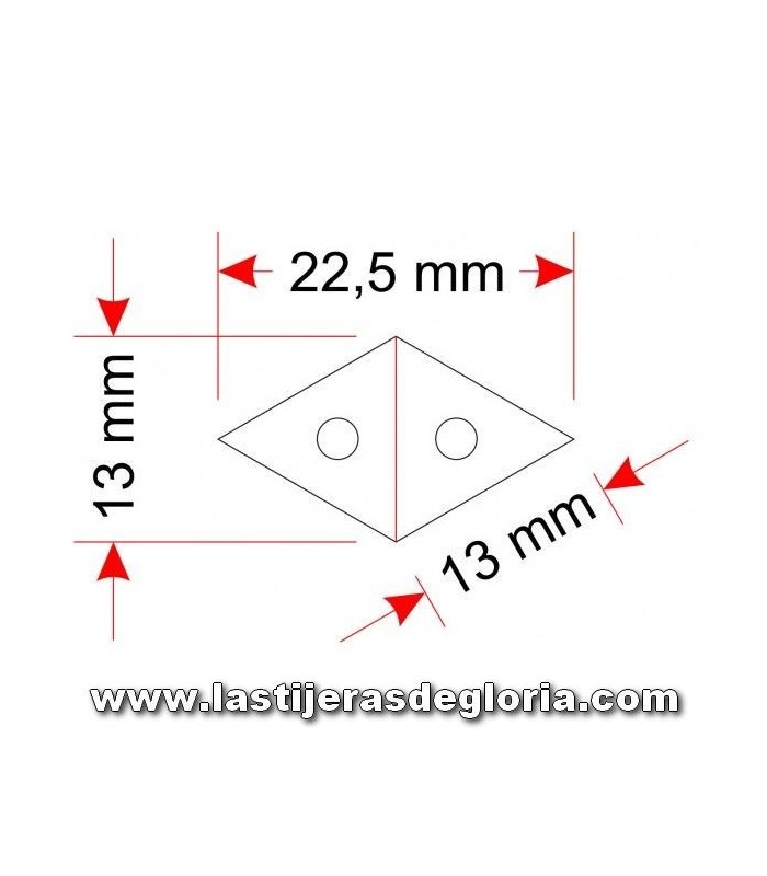 Plantillas reutilizables Plantillas rombo 13 mm. 40 piezas