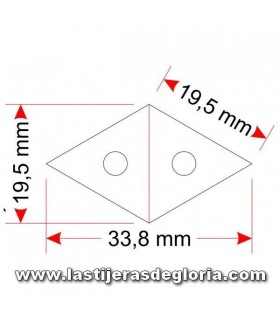 Plantillas reutilizables Plantillas rombo 19,5 mm. 35 piezas