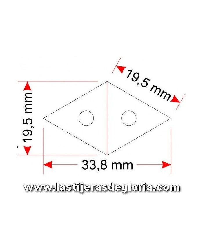 Plantillas reutilizables Plantillas rombo 19,5 mm. 35 piezas