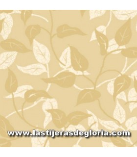 Basic Tela jardin hojas beige colección "Harmony II" de David Textiles