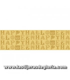 Halloween Tela letras sobre dorado colección "Sew Scary" de Quilting Treasures