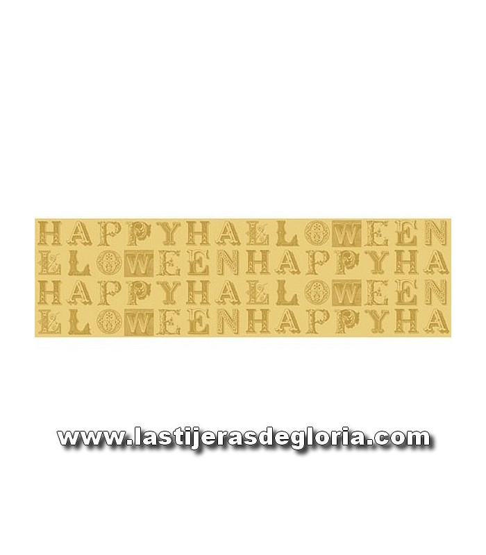 Halloween Tela letras sobre dorado colección "Sew Scary" de Quilting Treasures