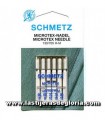 Agujas variadas SCHMETZ "Microtex" seda y microfibras NM 60-80 130 /705H-M