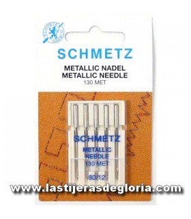 Agujas coser a máquina Agujas SCHMETZ "Metallic" hilos metálicos NM 80 130 MET
