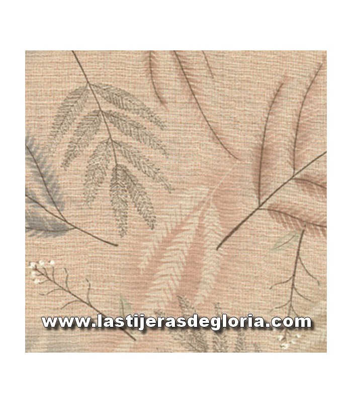 Estampados Tela ramas rosa-salmón colección "Botanic Garden" de Daiwabo
