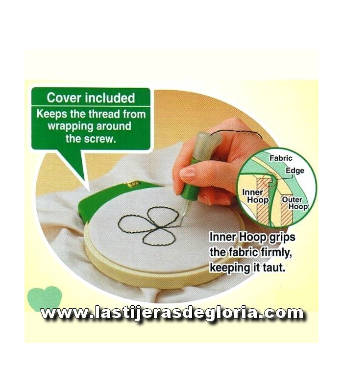 Clover Bastidor para bordado CLOVER de 12 cm.
