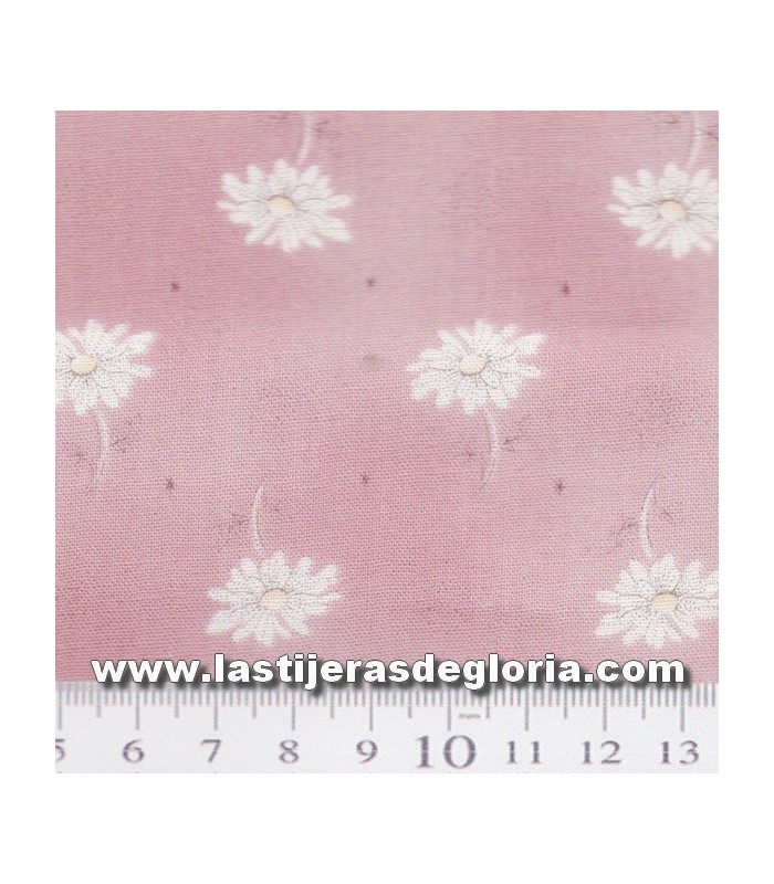 Ds Selection Daiwabo Tela japonesa flores sobre rosa Ds Selection Daiwabo