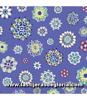 Estampados Tela medallones morado/lirio colección "Mariposa" de Quilting Treasures