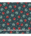 Tela alfileteros sobre verde azulado colección "Sewing Mends the Soul" de Quilting Treasures
