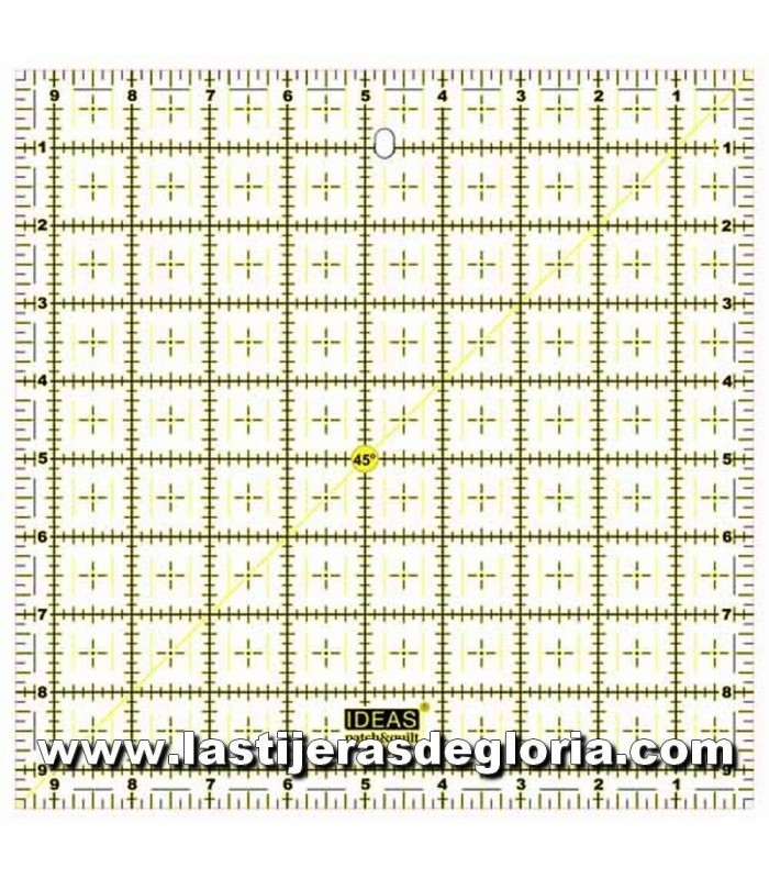 Reglas de Patchwork Regla patchwork pulgadas 9,5" x 9,5" IDEAS