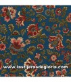 Tela patchwork floral sobre azul mar colección "Pioneer Brides" de RJR Fabrics