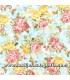 Estampados Tela mariposas y flores sobre azul claro colección "Lady Elizabeth" de Robert Kaufman