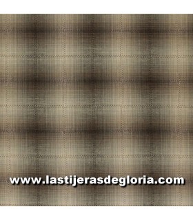 Japonesas-tramadas Tela japonesa tramada cuadros gris-marrón colección Centenary 23rd de Yoko Saito para Lecien