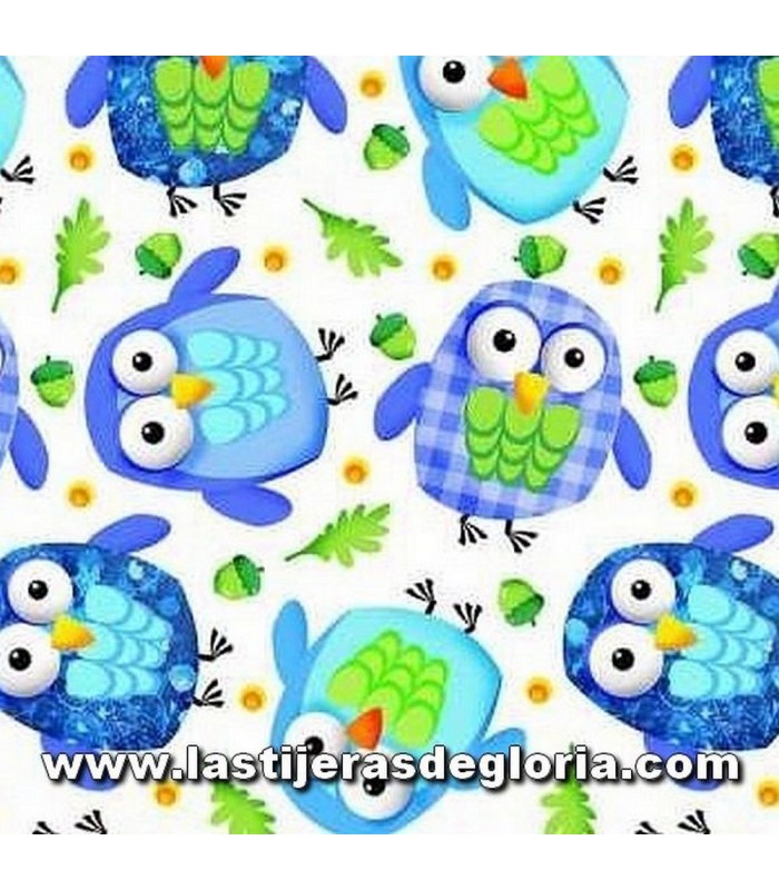 Franela Franela algodón búhos "Cuddle Print Flannel" de Fabri-Quilt