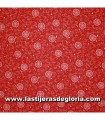 Tela floral blanco sobre rojo colección Opposites Atract para Paintbrush Studio