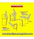 Reglas de Patchwork Reglas patronaje Lutterloh milimetradas curvadas