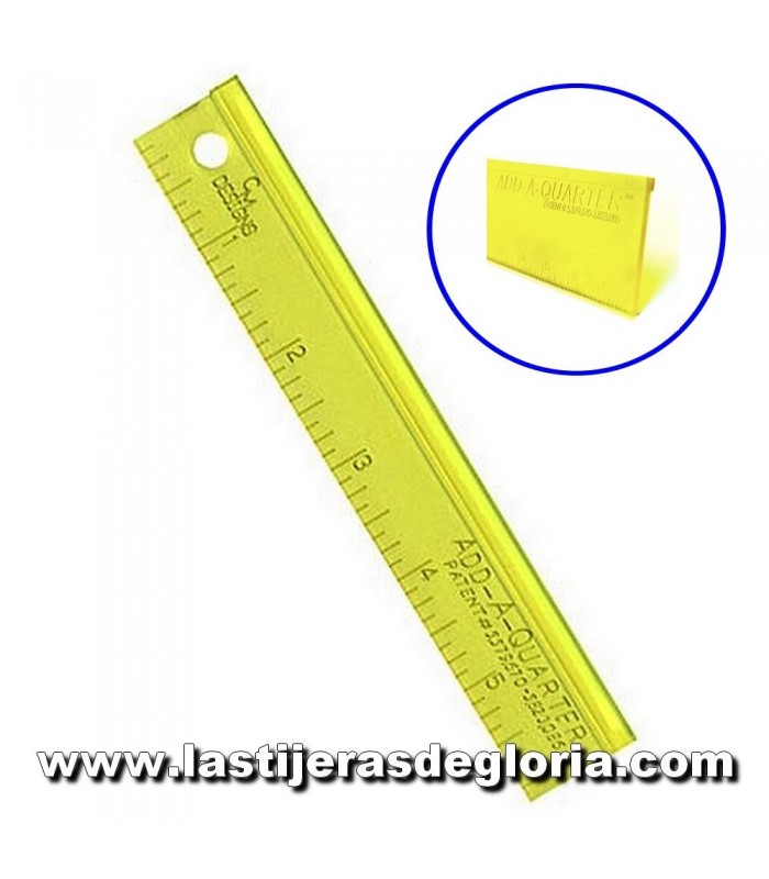 Regla "Add-A-Quarter" de 6 pulgadas para margen de costura 1/4"