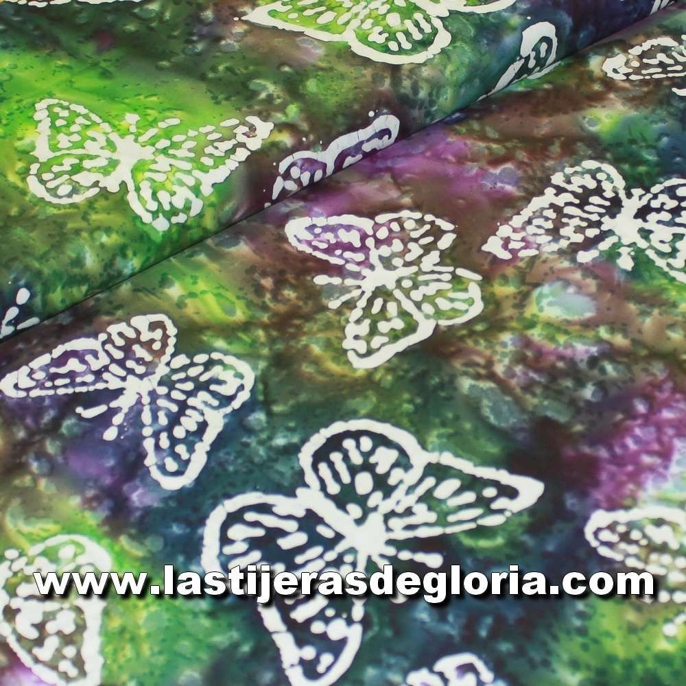 tela batik mariposas multicolor cotton batiks john lauden