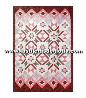 Patrones Kit de colcha o Quilt con telas Estrellas Firmamento de Las Tijeras de Gloria