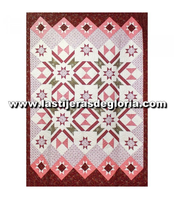 Patrones Kit de colcha o Quilt con telas Estrellas Firmamento de Las Tijeras de Gloria