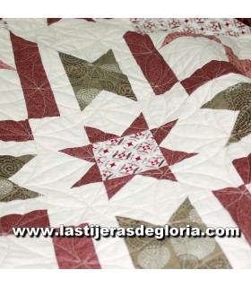 Patrones Kit de colcha o Quilt con telas Estrellas Firmamento de Las Tijeras de Gloria