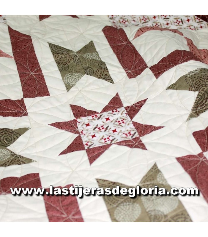 Patrones Kit de colcha o Quilt con telas Estrellas Firmamento de Las Tijeras de Gloria