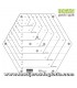 Reglas de Patchwork Regla patchwork plantilla multihexágonos en cm. IDEAS Patch