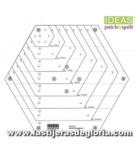 Reglas de Patchwork Regla patchwork plantilla multihexágonos en cm. IDEAS Patch