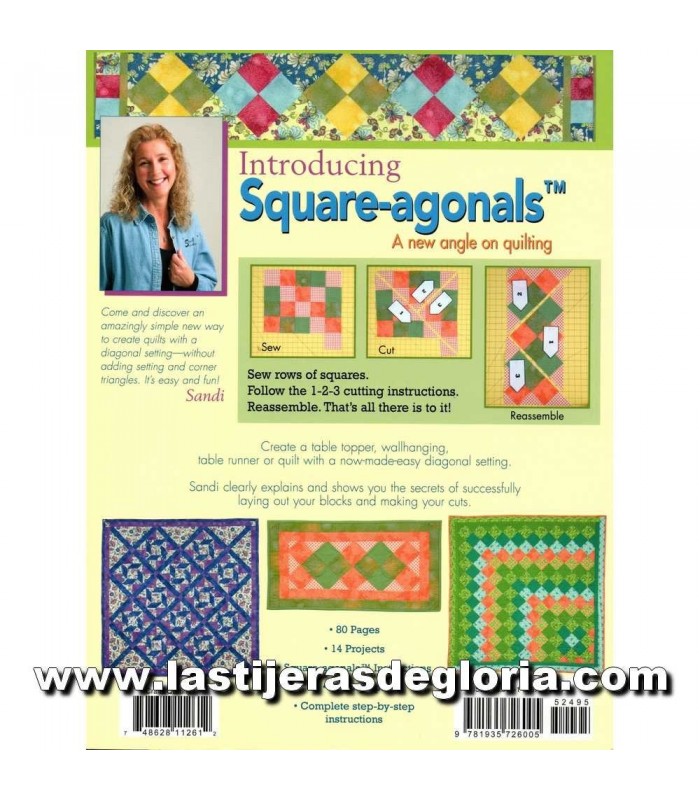 Libro "Square Agonals"  A new angle on Quilting