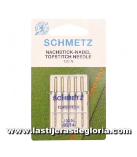 Agujas SCHMETZ para hilos especiales Topstich 130 nº 90/14 para Máquinas de coser