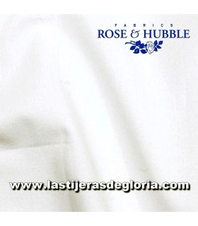 Tela patchwork lisa blanco True Craft Cotton de Rose & Hubble