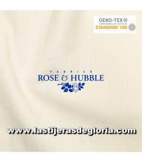 Tela patchwork lisa crema suave True Craft Cotton de Rose & Hubble