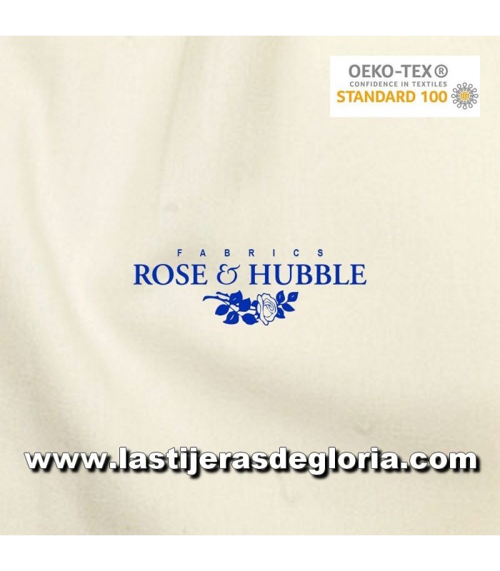 Tela patchwork lisa crema suave True Craft Cotton de Rose & Hubble