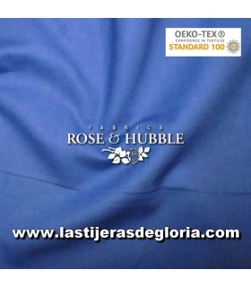 Tela patchwork lisa azul Copenhague sólido Craft Cotton Plains de Rose & Hubble