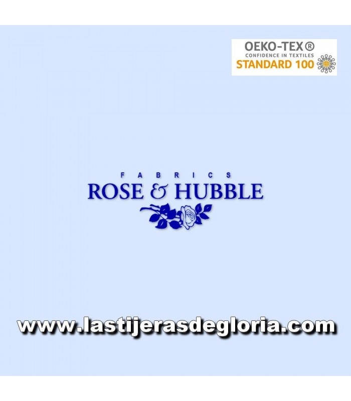 Tela patchwork lisa azul hielo True Craft Cotton de Rose & Hubble