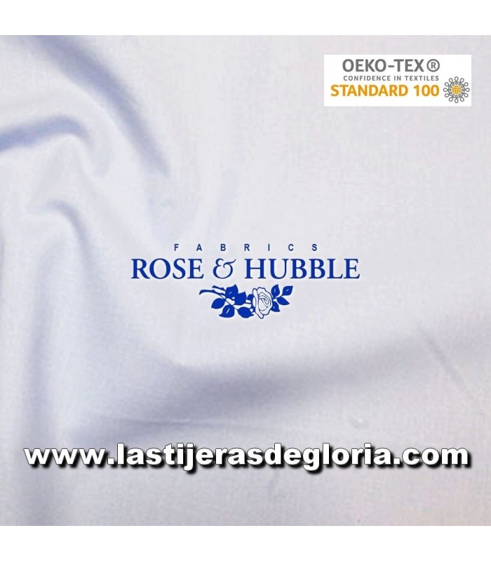 Tela patchwork lisa azul hielo True Craft Cotton de Rose & Hubble