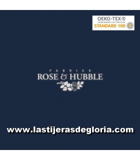 Tela patchwork lisa azul Navy True Craft Cotton de Rose & Hubble