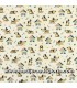 Animales Tela perritos y casitas sobre crema colección Rufus de Indigo Fabrics
