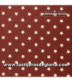 Tela Country estrellas sobre rojo grana colección Homespun Fabric de Dunroven House