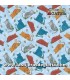 Animales Tela gatos sobre azul cielo colección Colorful Cats de Benartex