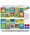 Panel 90 cm. libros animales zoo y granja Zoo & Farm Friends Book Sew & Go de Quilting Treasures
