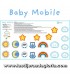 Paneles Panel 60 cm. Carrusel móvil bebé Baby Mobile Sew & Go Quilting Treasures