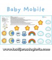 Panel 60 cm. Carrusel móvil bebé Baby Mobile Sew & Go de Quilting Treasures
