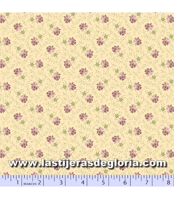 Basic Tela conjunto rosas sobre azul colección For Rose de Marcus Fabrics