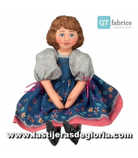 Paneles Panel 90 cm. muñeca Daisy color denim Sew & Go de Quilting Treasures