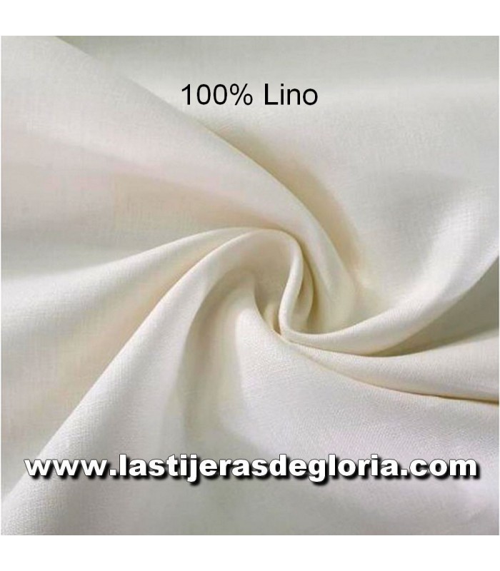 Linos Tela 100% lino liso tono natural ancho 150 cm.
