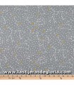 Tela constelaciones y estrellas sobre gris colección Dino-Sar de Robert Kaufman