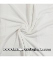 Rizo de bambú y algodón suave color blanco liso ancho 150 cm.