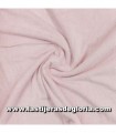 Rizo de bambú y algodón suave color rosa claro liso ancho 150 cm.